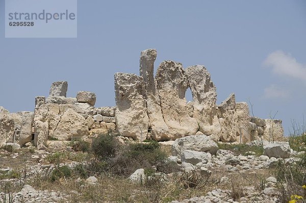 Hagar Qim  ein Megalith-Tempel  UNESCO World Heritage Site  Malta  Europa