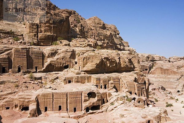 Nekropolen  Fassade Street  Petra  UNESCO World Heritage Site  Jordanien  Naher Osten