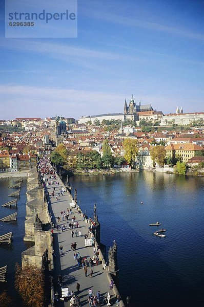 Karlsbrücke  Prag  Tschechei  Europa