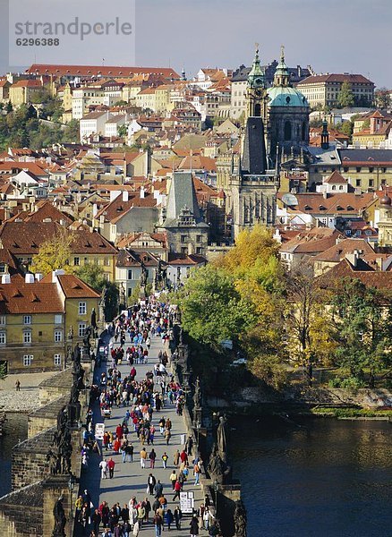 Karlsbrücke  Prag  Tschechei  Europa