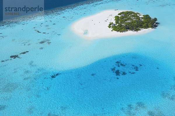 Tropisch  Tropen  subtropisch  Insel  Ansicht  Malediven  Luftbild  Fernsehantenne  Asien  Indischer Ozean  Indik  Lagune