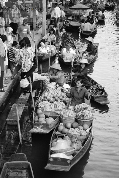 Bangkok  Hauptstadt  schwimmender Markt  schwimmende Märkte  Thailand