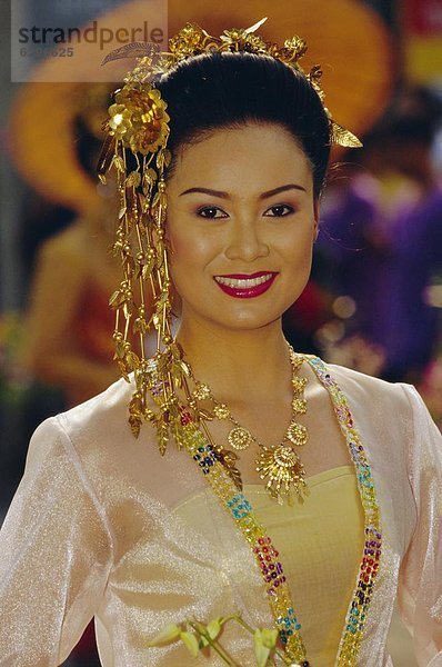 Wettbewerb  Blume  Festival  Königin  Asien  Chiang Mai  thailändisch  Thailand