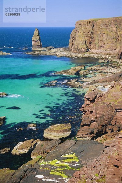 nahe  Stapel  Steilküste  Küste  Meer  Ärger  Bucht  Schottland