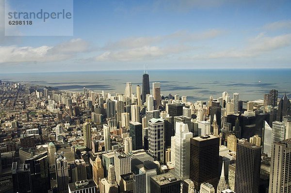 Ansicht von Chicago vom Sears Tower Sky Deck  Chicago  Illinois  USA