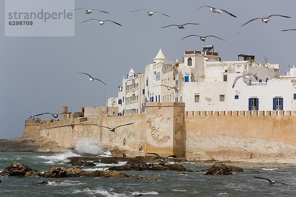 Nordafrika Hafen Großstadt Ansicht Afrika Marokko alt