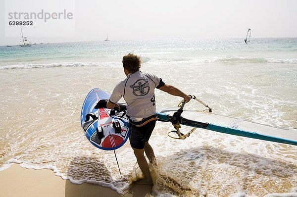 Wind Insel Afrika Atlantischer Ozean Atlantik Speisesalz Salz Wellenreiten surfen