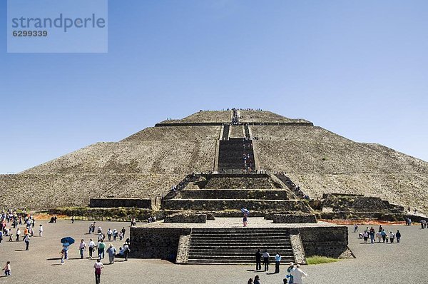 Pyramide von der Sonne  Teotihuacan  150AD  600AD und später von den Azteken  UNESCO-Weltkulturerbe  nördlich von Mexiko-Stadt  Mexiko  Nordamerika
