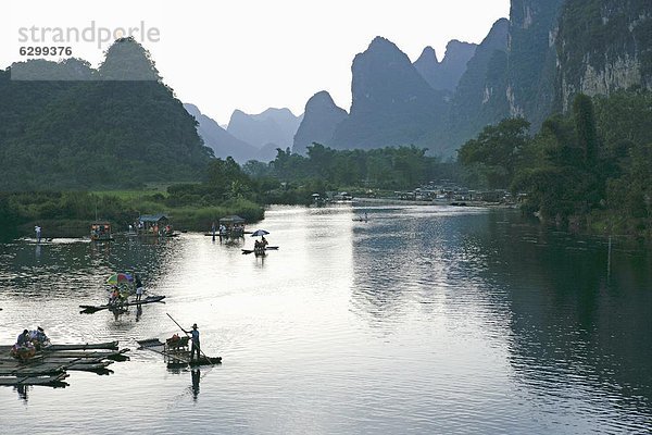 Yangshuo  Li Fluss  Provinz Guangxi  China  Asien