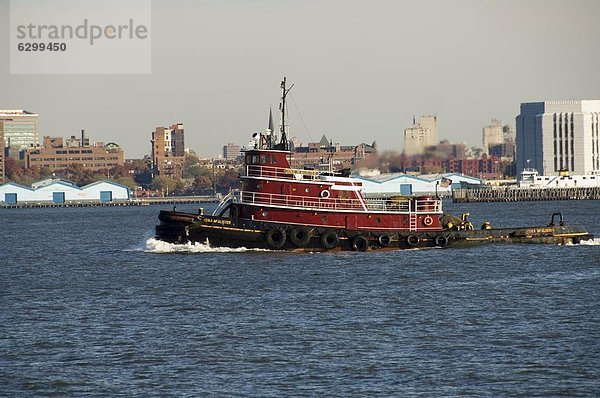 Schlepper am Hudson River  Manhattan  New York City  New York  Vereinigte Staaten von Amerika  Nordamerika