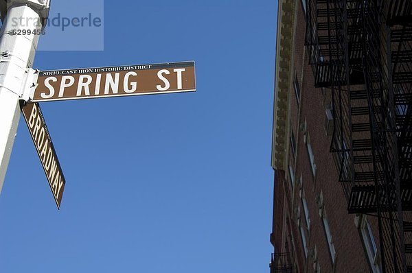 Frühling Street  Soho  Manhattan  New York City  New York  Vereinigte Staaten von Amerika  Nordamerika