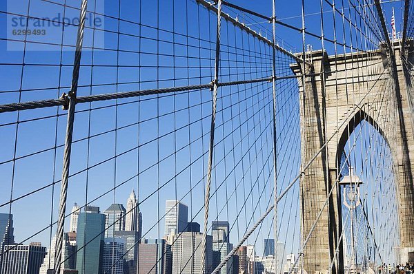 Brooklyn Bridge  New York City  New York  Vereinigte Staaten von Amerika  Nordamerika