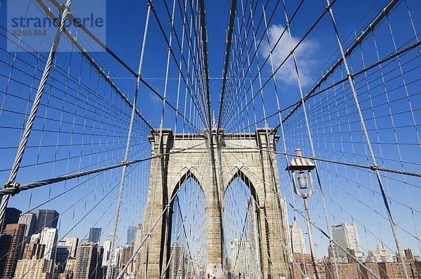 Brooklyn Bridge  New York City  New York  Vereinigte Staaten von Amerika  Nordamerika