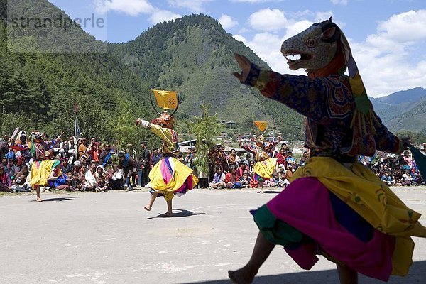 Buddhistische Festival (Tsechu)  Haa-Tal  Bhutan  Asien