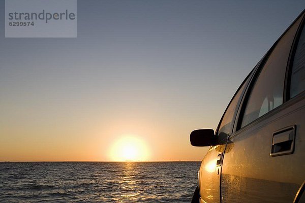 Vereinigte Staaten von Amerika  USA  Strand  Auto  Sonnenuntergang  Nordamerika  Florida  Miami