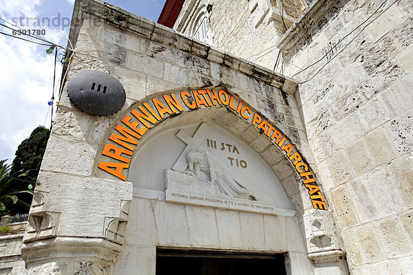 Armenische Kirche in Jerusalem  Yerushalayim  Israel  Naher Osten
