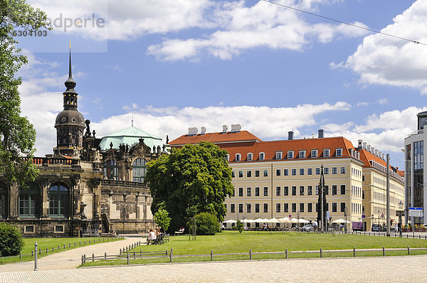 Zwinger und Taschenbergpalais  Dresden  Sachsen  Deutschland  Europa