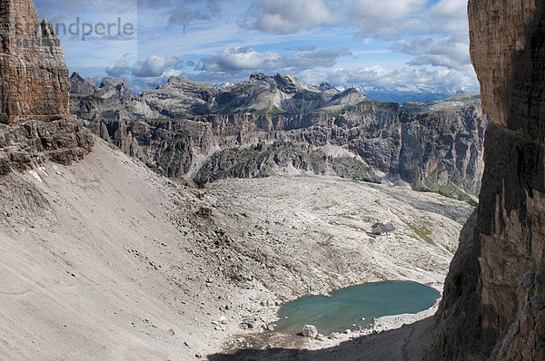 Bergsee am Pisciadu  Dolomiten  Südtirol  Italien