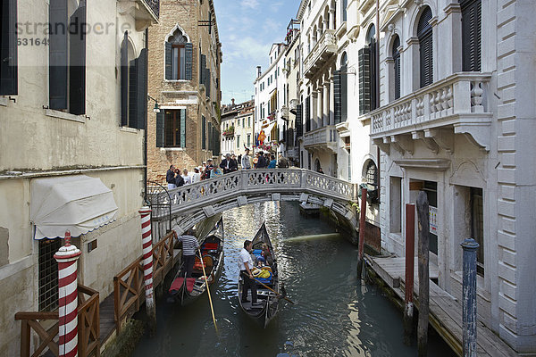 Europa Brücke Gondel Gondola Italien Venedig