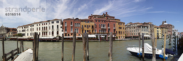 Panoramaaufnahme  Canal Grande  Venedig  Italien  Europa