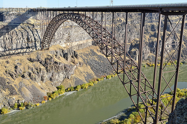 I. B. Perrine Bridge über den Snake River  Stahlkonstruktion  Twin Falls  Idaho  USA