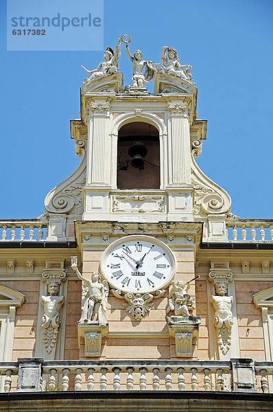 Palast Palazzo Doria Tursi  Bestandteil der Palazzi dei Rolli  Via Garibaldi  Museum und Gemeinde-Verwaltung  Weltkulturerbe der Unesco  Altstadt von Genua  Ligurien  Italien  Europa