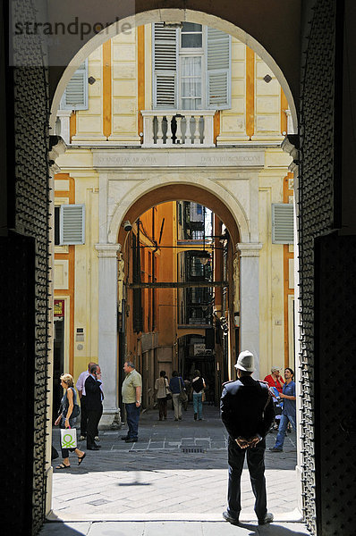 Palast Palazzo Doria Tursi  Bestandteil der Palazzi dei Rolli  Via Garibaldi  Museum und Gemeinde-Verwaltung  Weltkulturerbe der Unesco  Altstadt von Genua  Ligurien  Italien  Europa