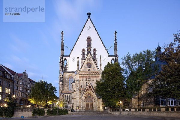 Thomaskirche  Leipzig  Sachsen  Deutschland  Europa  ÖffentlicherGrund