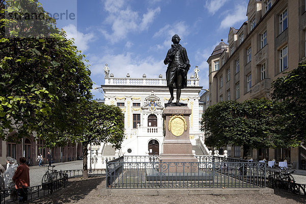 Goethedenkmal  Alte Handelsbörse  Leipzig  Sachsen  Deutschland  Europa  ÖffentlicherGrund