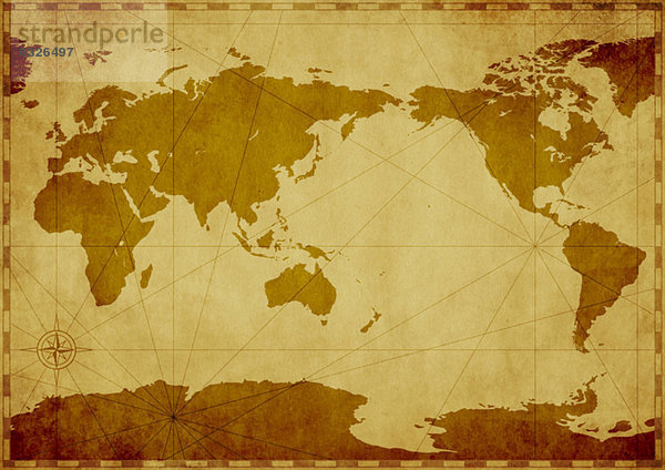 Anschnitt  Weltkarte