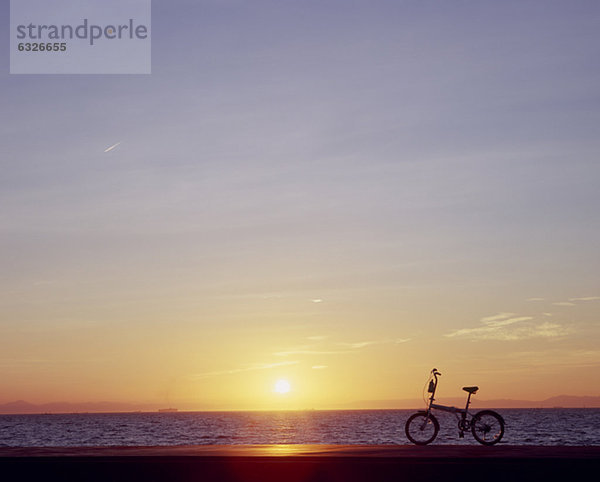Strand  Sonnenuntergang  Fahrrad  Rad