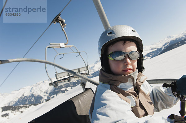 Skilift für Jungen im Skigebiet