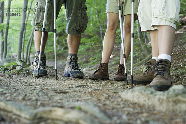 Wanderer in Wanderschuhen  niedrige Sektion