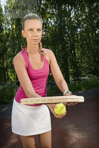 Tennisspieler auf dem Platz