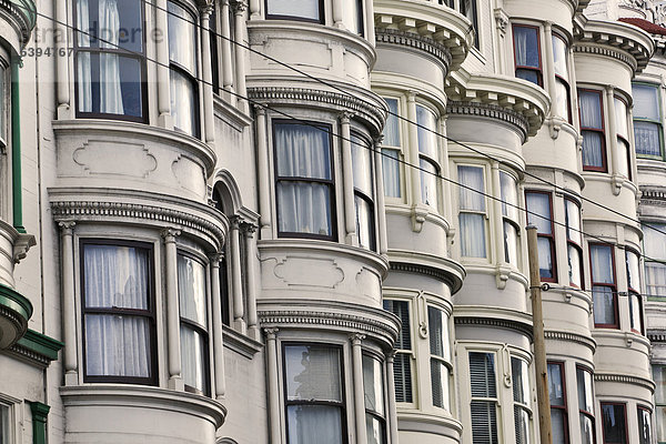 Vereinigte Staaten von Amerika USA Gebäude Fassade Hausfassade Nordamerika Kalifornien Nachbarschaft San Francisco