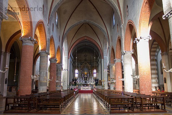 Italien  Lombardei  Mailand  Santa Maria del Carmine Kirche Innenraum