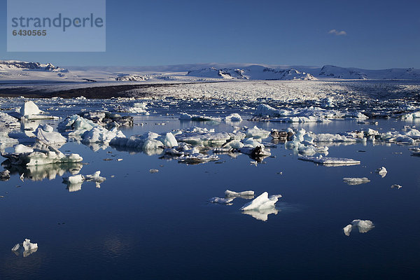 Gletschersee Jökulsarlon  Vatnajökull  Ostisland  Island  Europa