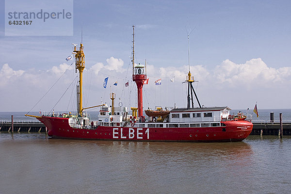 'Feuerschiff ''Elbe1''  Cuxhaven  Niedersachsen  Deutschland  Europa'
