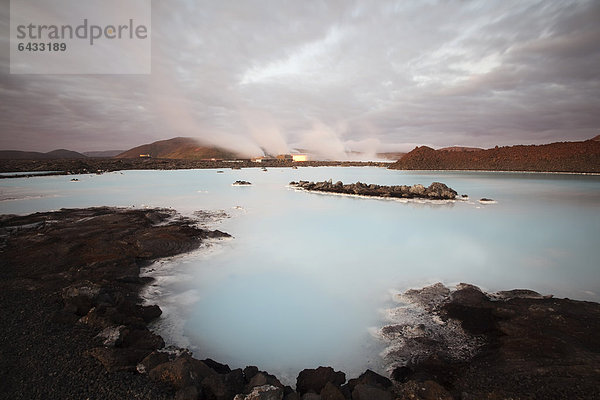 Kraftwerk Europa blau Heiße Quelle Island Lagune Halbinsel Reykjanes