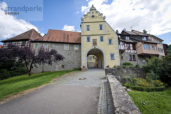 Würzburger Tor  Forchtenberg  Hohenlohe  Baden-Württemberg  Deutschland  Europa