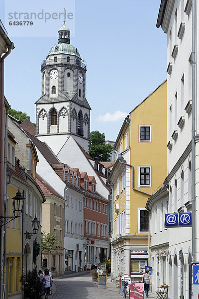 Blick zur Frauenkirche  Rossmarkt  Meißen  Sachsen  Deutschland  Europa