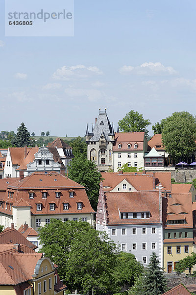 Blick auf Stadttor vom Turm der Frauenkirche  Meißen  Sachsen  Deutschland  Europa