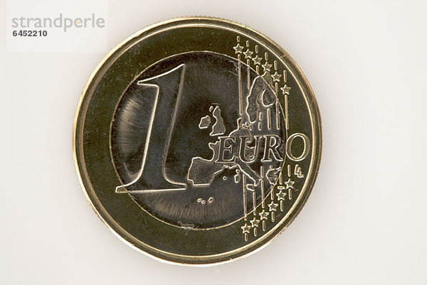 Eine Ein-Euro-Münze  Nahaufnahme