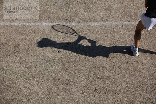 Schatten des Tennisspielers