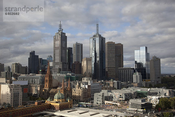 Skyline von Melbourne Finanzdistrikt