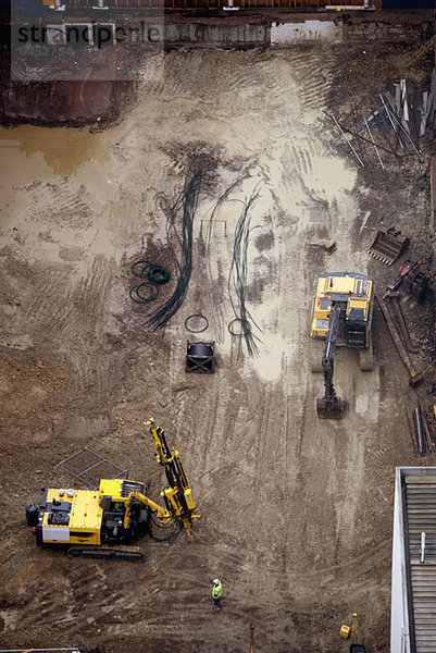 Luftaufnahme der Baustelle