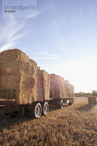 Feld  Bündel  Lastkraftwagen  Stroh