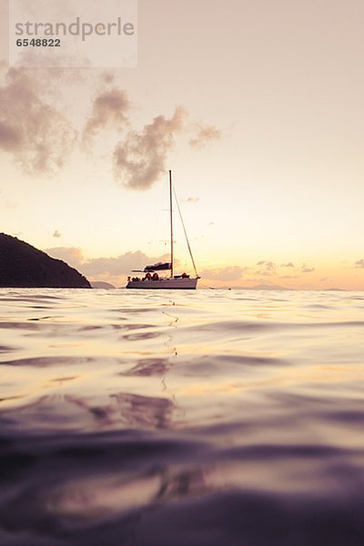 Segeln  Sonnenuntergang  Boot