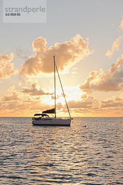 Segeln  Sonnenuntergang  Boot