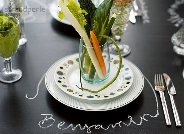Frische Tischset Gemüse Tisch